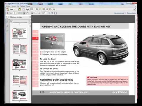 download SSANGYONG ACTYON workshop manual