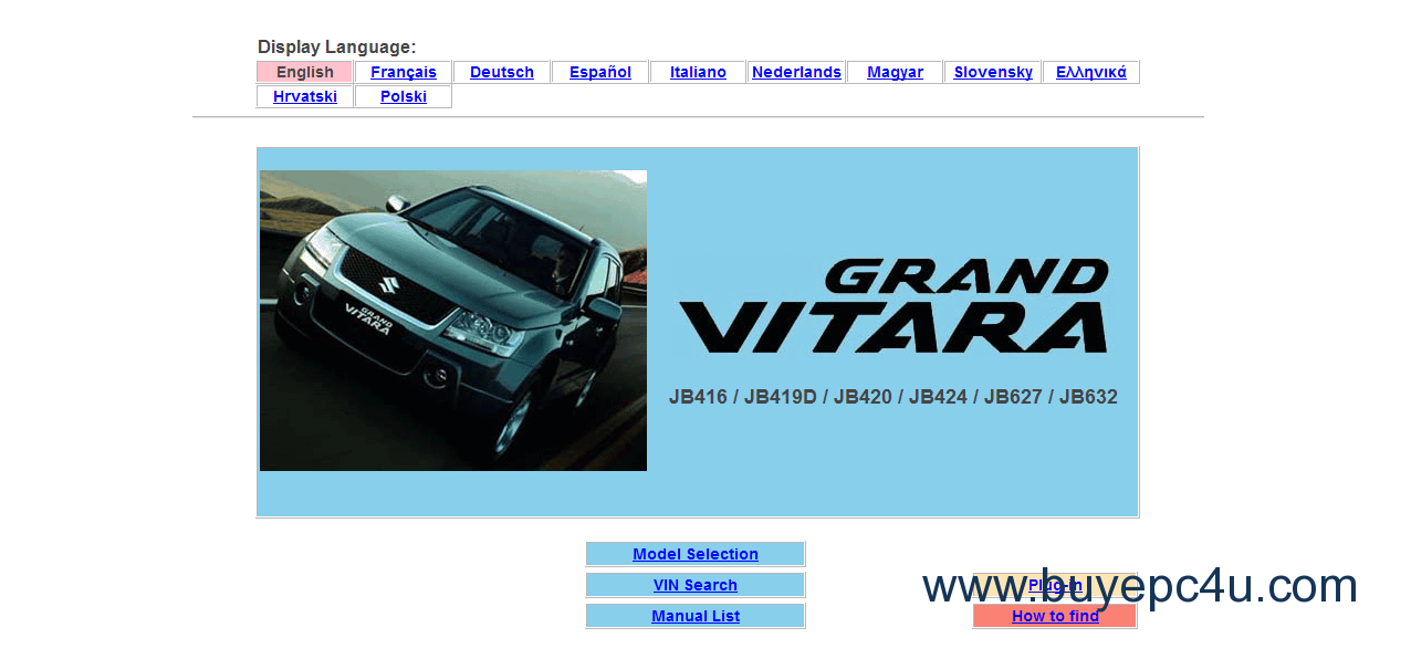 download SUZUKI GRand VITARA JB416 420 workshop manual