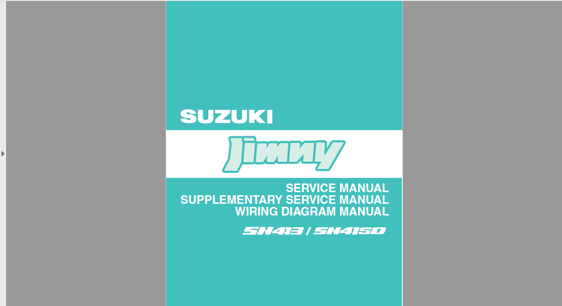 download SUZUKI JIMNY SN413 SN415D able workshop manual