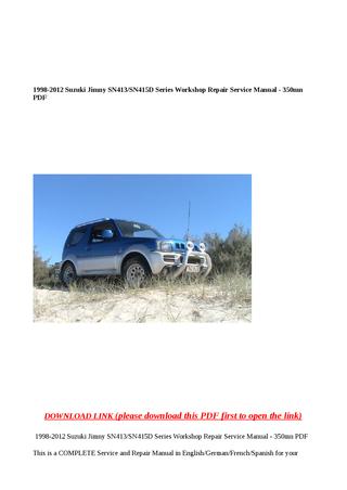 download SUZUKI JIMNY SN413 workshop manual