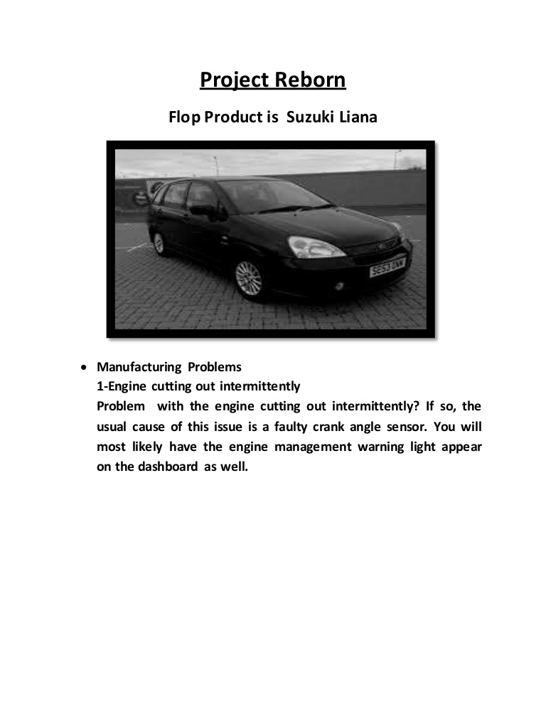 download SUZUKI LIANA workshop manual