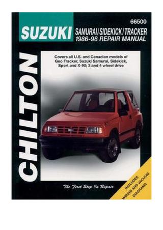 download SUZUKI SIDEKICK SAMURAI 86 98 workshop manual