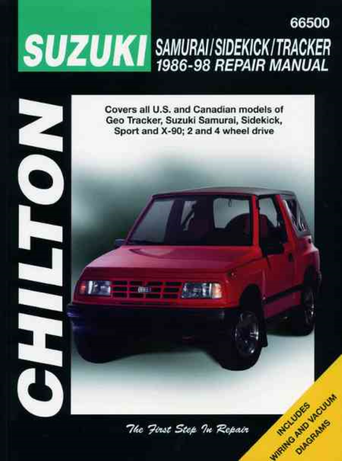 download SUZUKI SIDEKICK SAMURAI able workshop manual