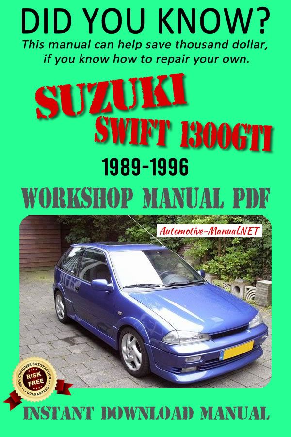 download SUZUKI SWIFT 1300GTI workshop manual