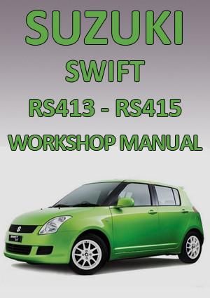 download SUZUKI SWIFT Rs413 Rs415 workshop manual