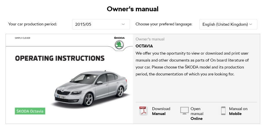 download Skoda Octavia III workshop manual