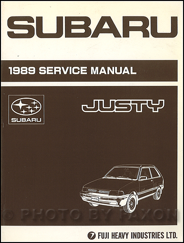 download Subaru Justy workshop manual