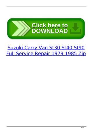 download Suzuki Carry Van ST30 ST40 ST90 workshop manual
