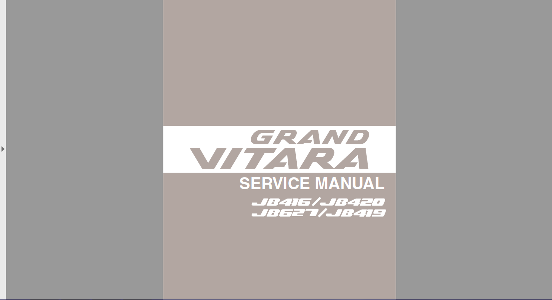 download Suzuki Grand Vitara JB416 JB420 JB627 JB419 workshop manual