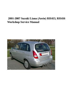 download Suzuki Liana RH413 RH416 workshop manual