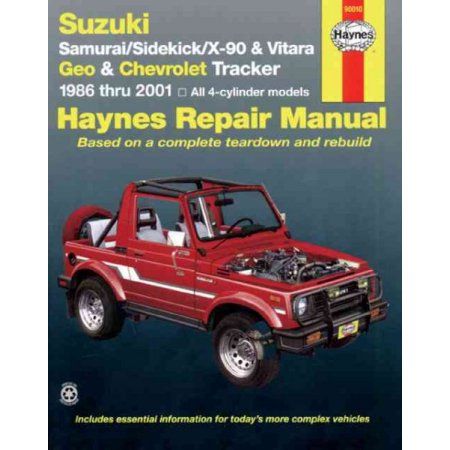 download Suzuki Samurai Sidekick Geo Tracker workshop manual