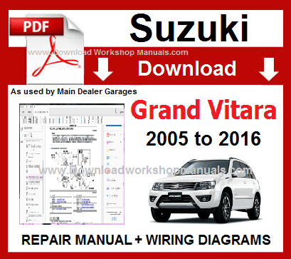 download Suzuki Vitara Grand Vitara workshop manual