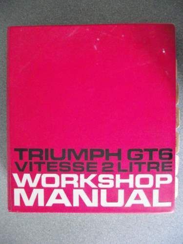 download TRIUMPH GT6 VITESSE 2 LITRE workshop manual