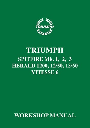 download TRIUMPH HERALD 1200 12 50 VITESSE SPITFIRE workshop manual