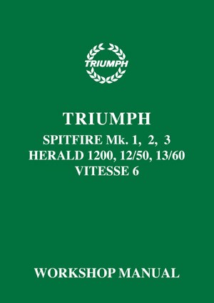 download TRIUMPH HERALD 1200 12 50 VITESSE SPITFIRE workshop manual