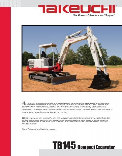 download Takeuchi TB145 Compact Excavator able workshop manual