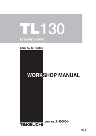 download Takeuchi TL130 Crawler Loader Workable workshop manual