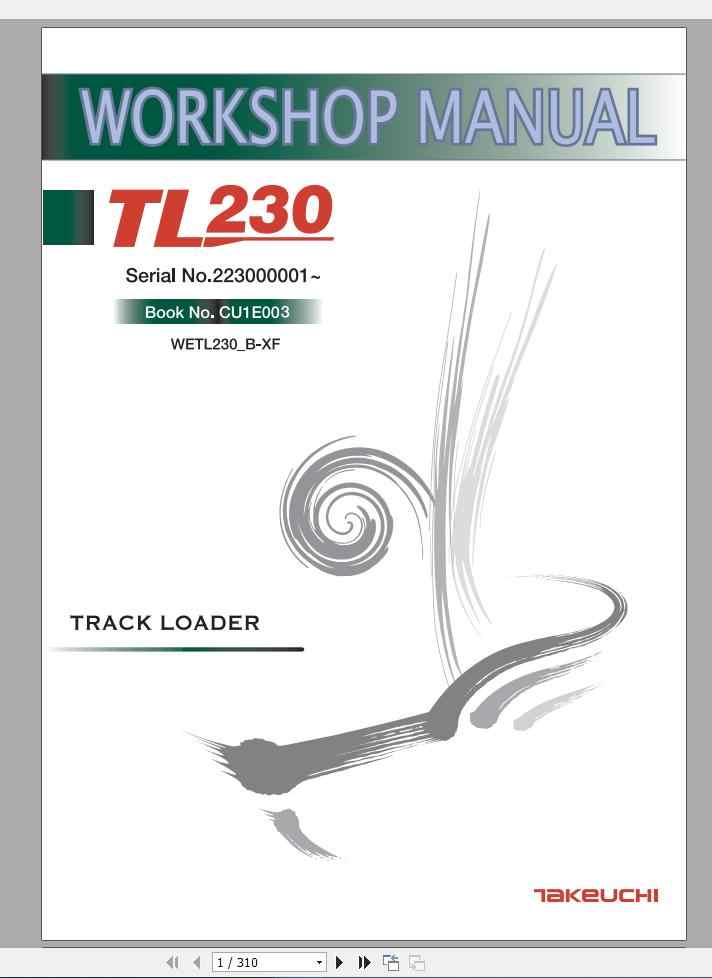 download Takeuchi TW50 Wheel Loader workshop manual