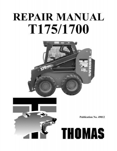 download Thomas 133 Skid Steer Loader able workshop manual