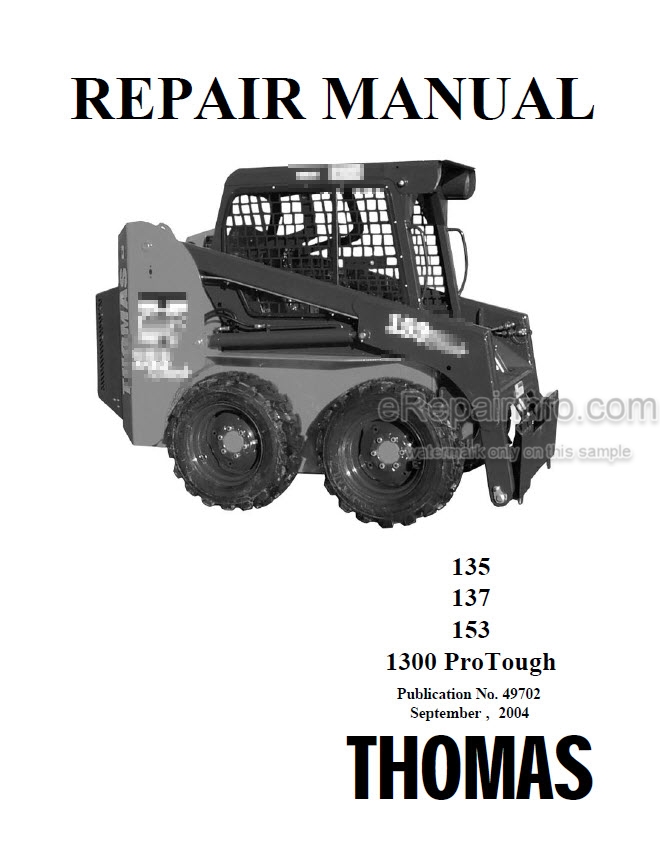 download Thomas 205 Skid Steer Loader Servcie able workshop manual