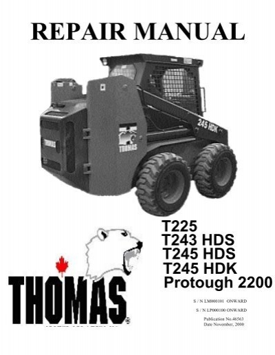 download Thomas T 103 T103 Skid Steer Loader able workshop manual