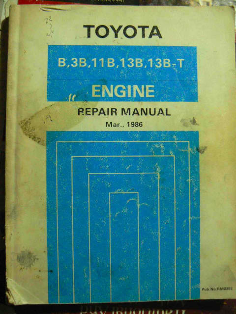 download Toyota 3B B 11B 13B engine manual workshop manual