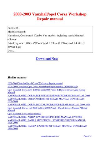 download VAUXHALL OPEL FRONTERA 91 98 workshop manual