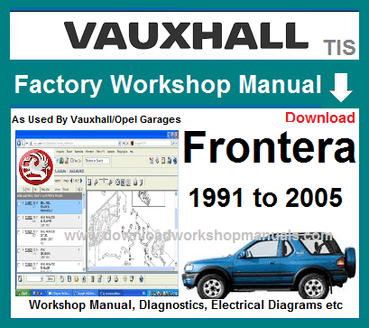 download VAUXHALL OPEL FRONTERA workshop manual