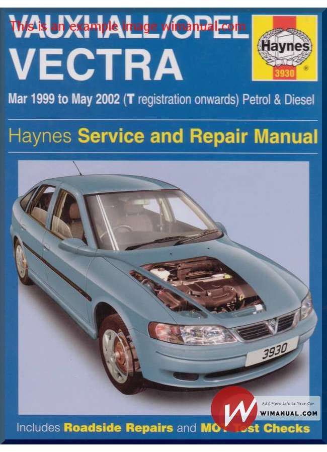 download VAUXHALL OPEL VECTRA workshop manual