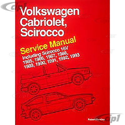 download VOLKSWAGEN CABRIOLET SCIROCCO 93 workshop manual