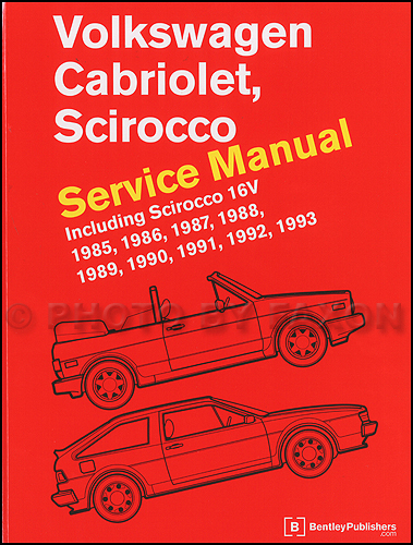 download VOLKSWAGEN CABRIOLET SCIROCCO workshop manual