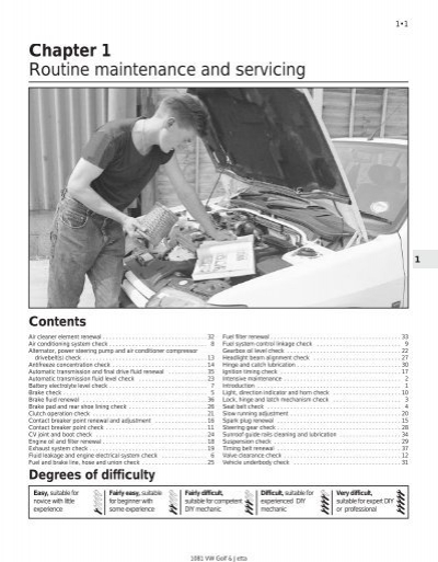 download VOLKSWAGEN GOLF JETTA MK2 FORMEL E workshop manual