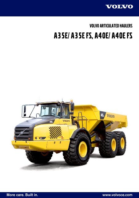 download VOLVO A35E FS Articulated HAULER able workshop manual