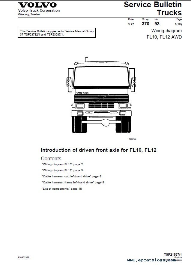 download VOLVO FL6 Lorry Bus workshop manual