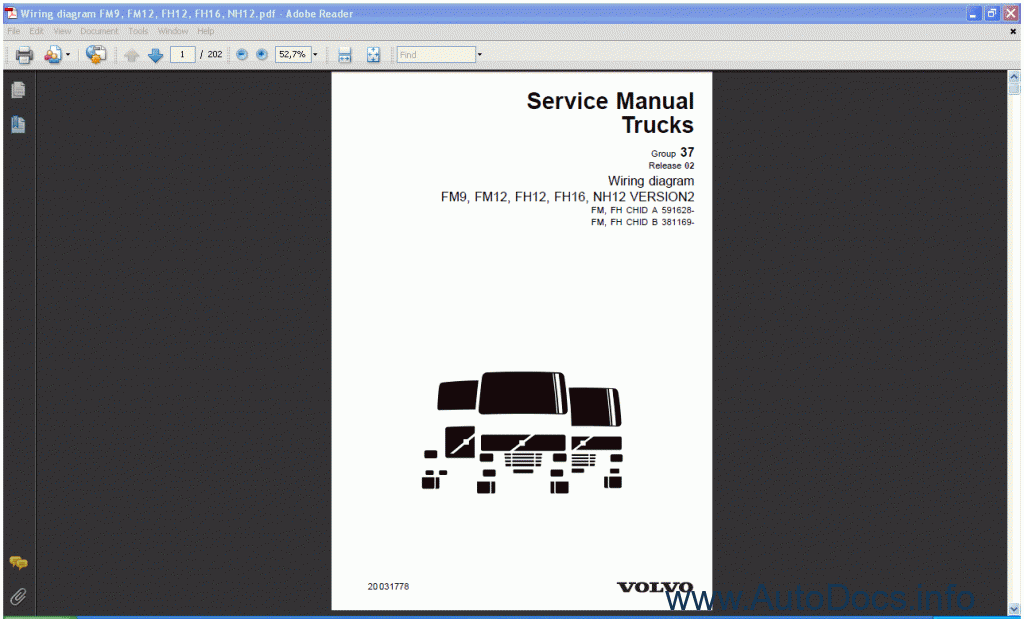 download VOLVO Truck FM9 FM12 FH12 FH16 NH12 workshop manual