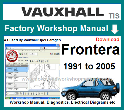 download Vauxhall Frontera workshop manual