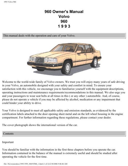 download Volvo 960 s workshop manual