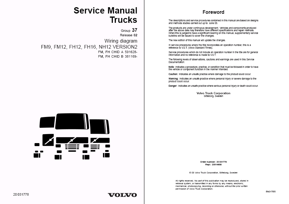 download Volvo FM9 FM12 FH12 FH16 NH12 Version2 Trucks workshop manual