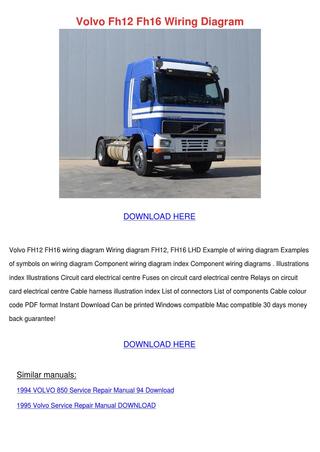 download Volvo Trucks FH12 FH16 workshop manual